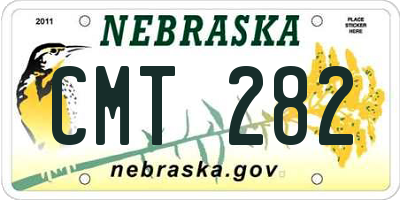 NE license plate CMT282