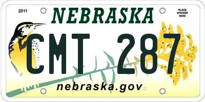 NE license plate CMT287
