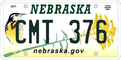 NE license plate CMT376