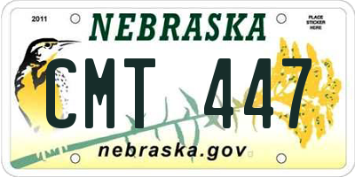 NE license plate CMT447