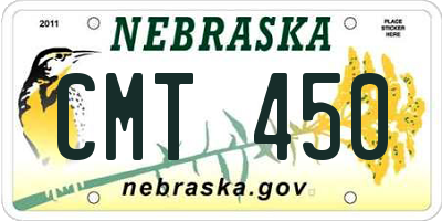 NE license plate CMT450