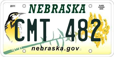 NE license plate CMT482
