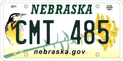NE license plate CMT485