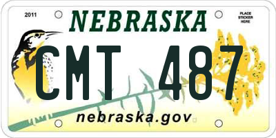 NE license plate CMT487