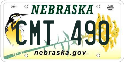 NE license plate CMT490
