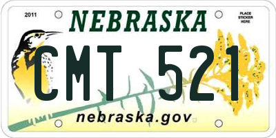NE license plate CMT521