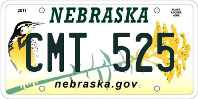NE license plate CMT525