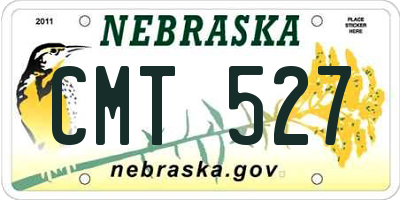 NE license plate CMT527