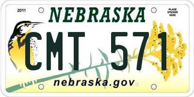 NE license plate CMT571