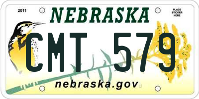 NE license plate CMT579