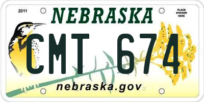 NE license plate CMT674