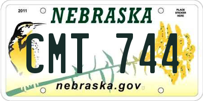 NE license plate CMT744
