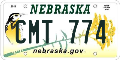 NE license plate CMT774