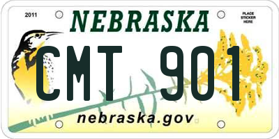 NE license plate CMT901