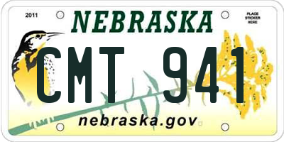 NE license plate CMT941