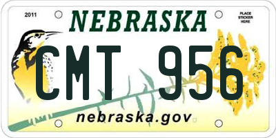 NE license plate CMT956