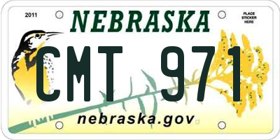 NE license plate CMT971