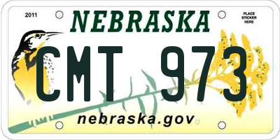 NE license plate CMT973