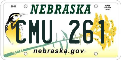 NE license plate CMU261