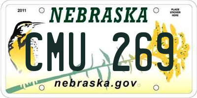 NE license plate CMU269