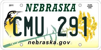 NE license plate CMU291