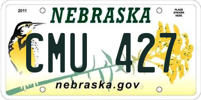NE license plate CMU427