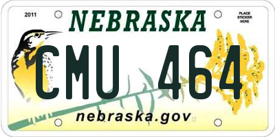 NE license plate CMU464