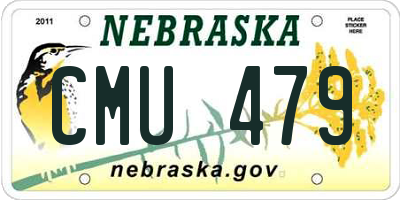 NE license plate CMU479