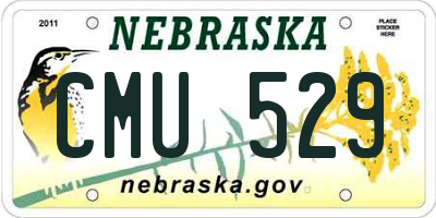 NE license plate CMU529