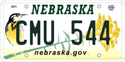 NE license plate CMU544