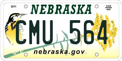 NE license plate CMU564