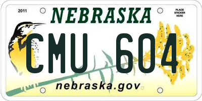 NE license plate CMU604