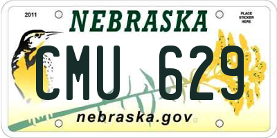 NE license plate CMU629