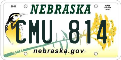 NE license plate CMU814