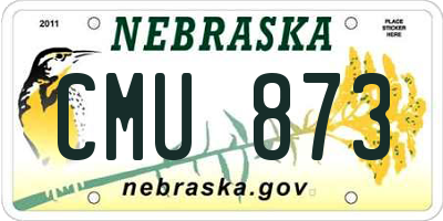 NE license plate CMU873