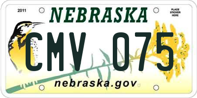 NE license plate CMV075