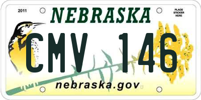 NE license plate CMV146