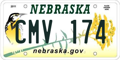 NE license plate CMV174