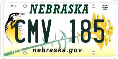 NE license plate CMV185
