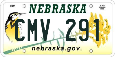 NE license plate CMV291