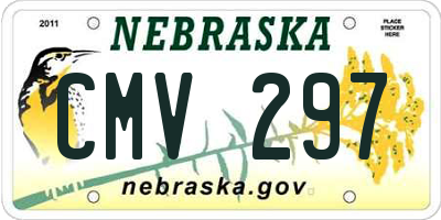 NE license plate CMV297