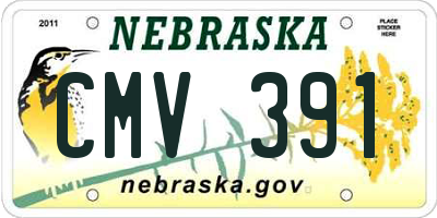 NE license plate CMV391