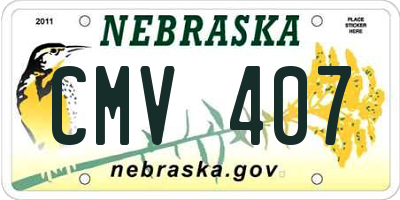 NE license plate CMV407