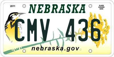 NE license plate CMV436