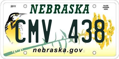 NE license plate CMV438