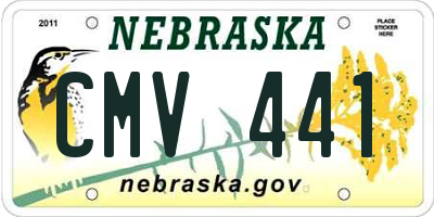 NE license plate CMV441
