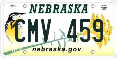 NE license plate CMV459