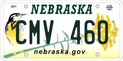 NE license plate CMV460