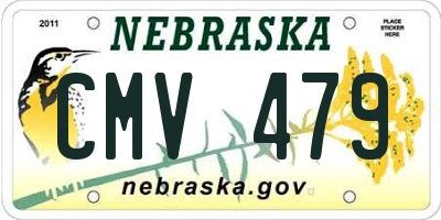 NE license plate CMV479