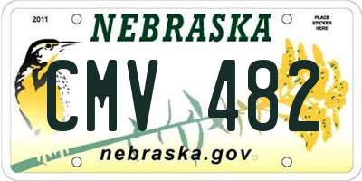 NE license plate CMV482